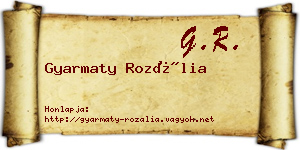 Gyarmaty Rozália névjegykártya