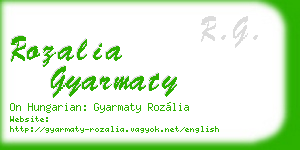 rozalia gyarmaty business card