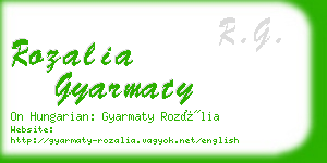 rozalia gyarmaty business card